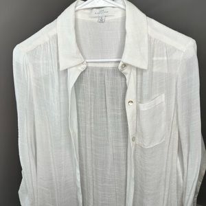 Small white long sleeve button down